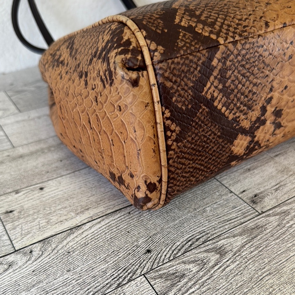 Coach Minetta Python Embossed Leather Crossbody Bag - Picture 7 of 16